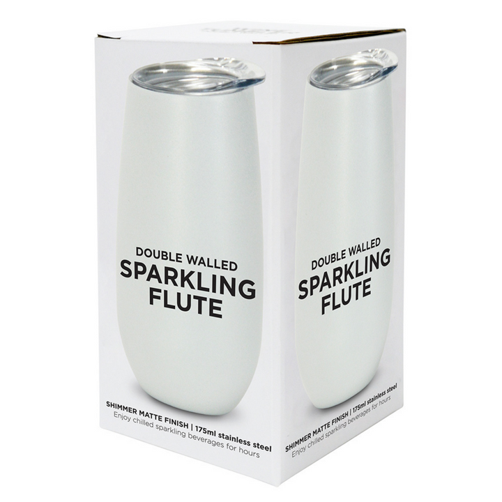 Annabel Trends Sparkling Flute Pearl Stainless Steel Double Walled | Merchants Homewares