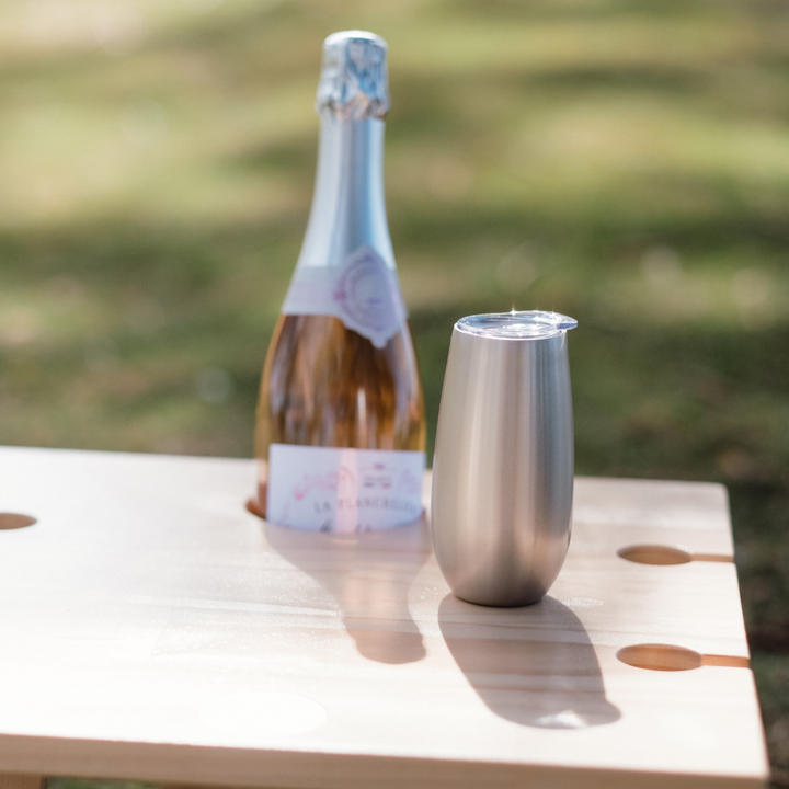 Annabel Trends Sparkling Flute Silver Stainless Steel Double Walled Lifestyle | Merchants Homewares