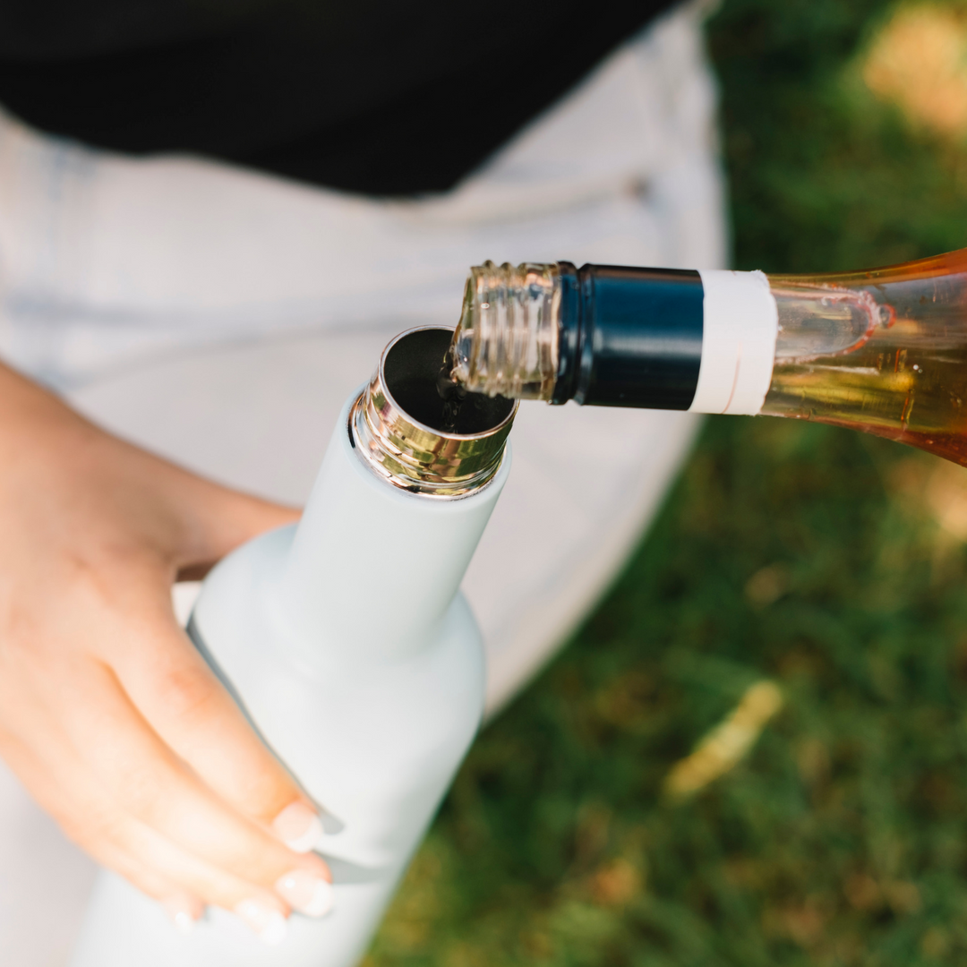 Annabel Trends Wine Bottle Matt Aqua Stainless Steel Double Walled | Merchant Homewares