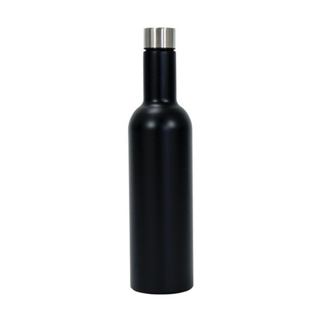 Annabel Trends Wine Bottle Matt Black Stainless Steel Double Walled | Merchant Homewares