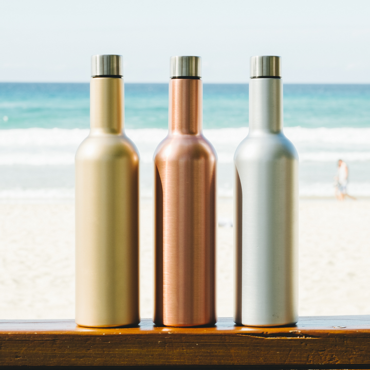 Annabel Trends Wine Bottle Metallic Stainless Steel Double Walled | Merchant Homewares