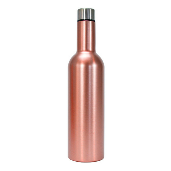 Annabel Trends Wine Bottle Rose Gold Stainless Steel Double Walled | Merchant Homewares