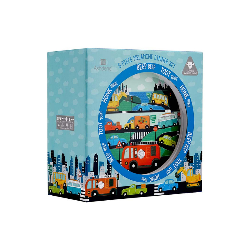 Ashdene 5-piece Melamine Dinner Set On The Road | Merchants Homewares