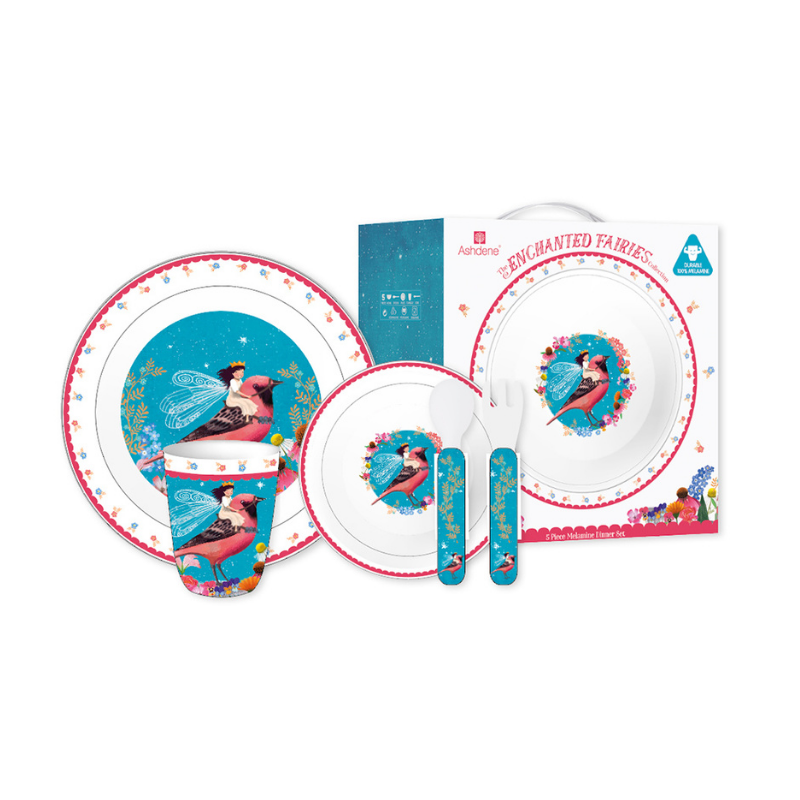 Ashdene 5-piece Melamine Dinner Set The Enchanted Fairies | Merchants Homewares