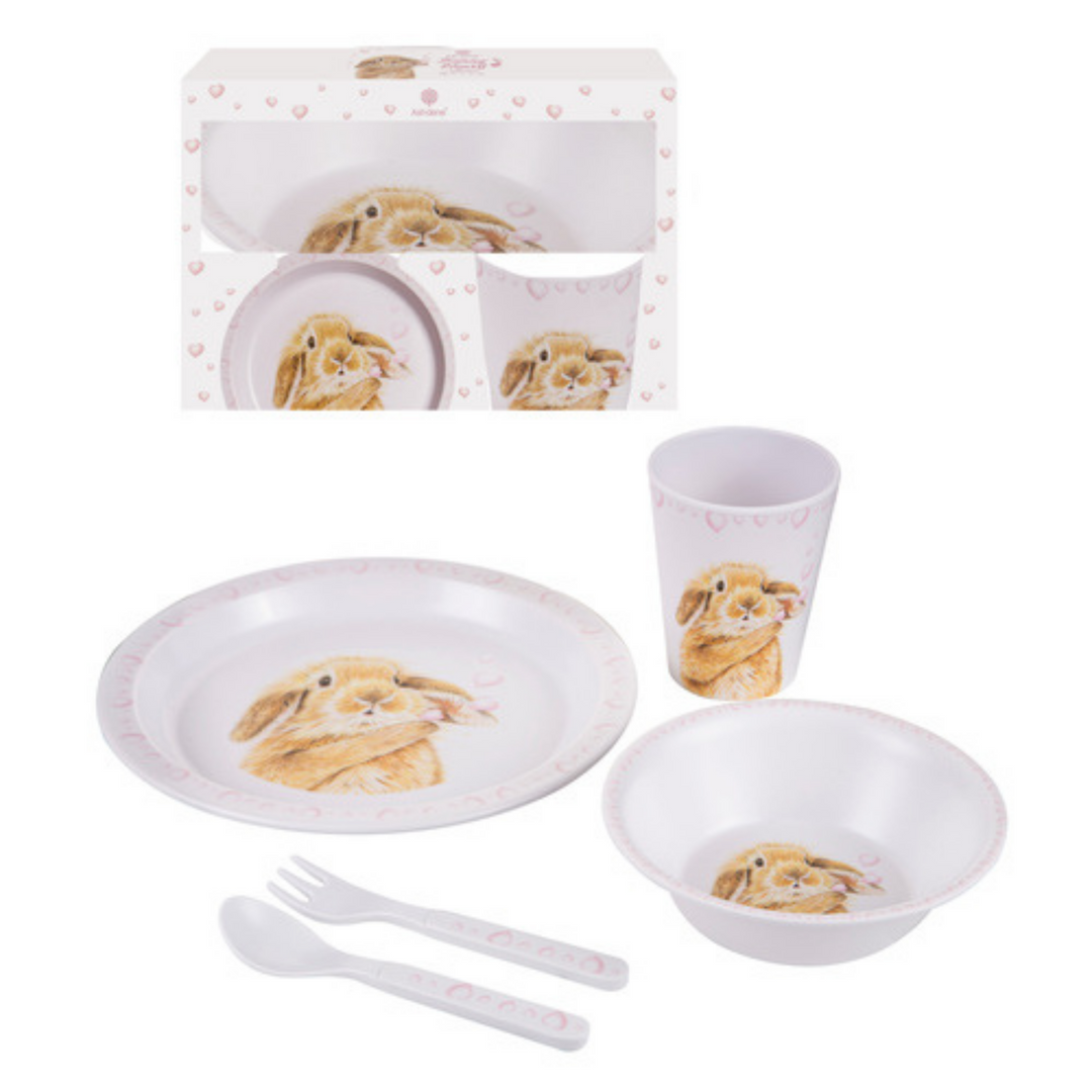 Ashdene | Bunny Hearts | Kids Dinner Set | Merchant Homewares