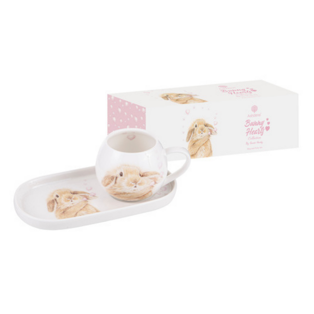 Ashdene | Bunny Hearts | Mug & Plate Set | Merchant Homewares