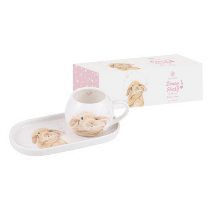 Ashdene | Bunny Hearts | Mug & Plate Set | Merchant Homewares