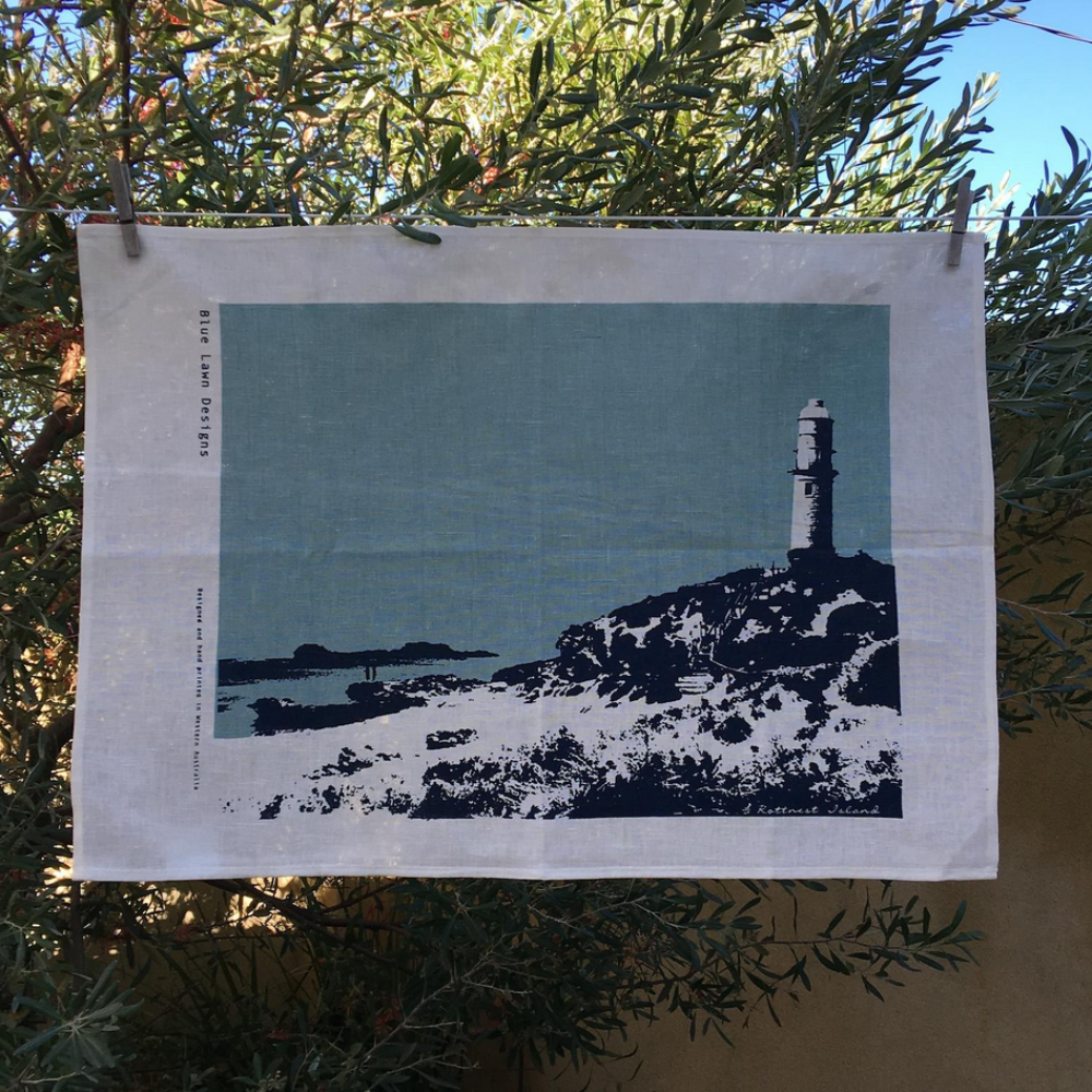 Blue Lawn Bathurst Point, Rottnest Tea Towel | Merchants Homewares