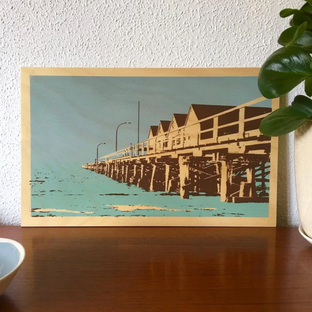 Blue Lawn Busselton Jetty on Plywood | Merchants Homewares