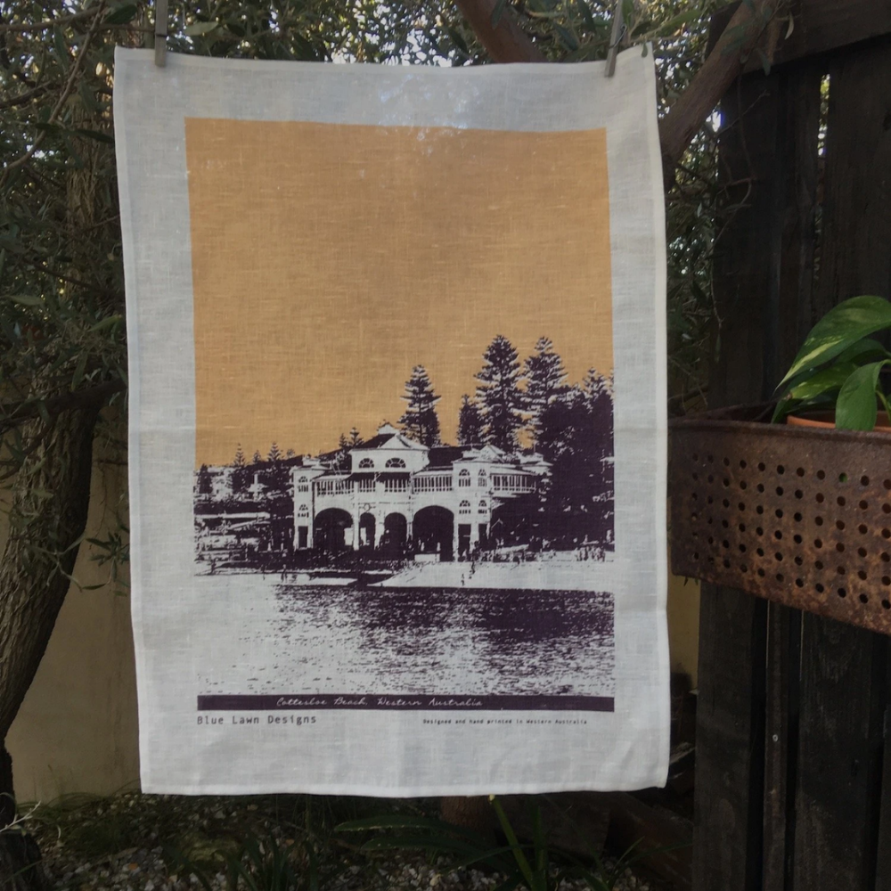 Blue Lawn Tea Towels Cottesloe Beach | Merchants Homewares