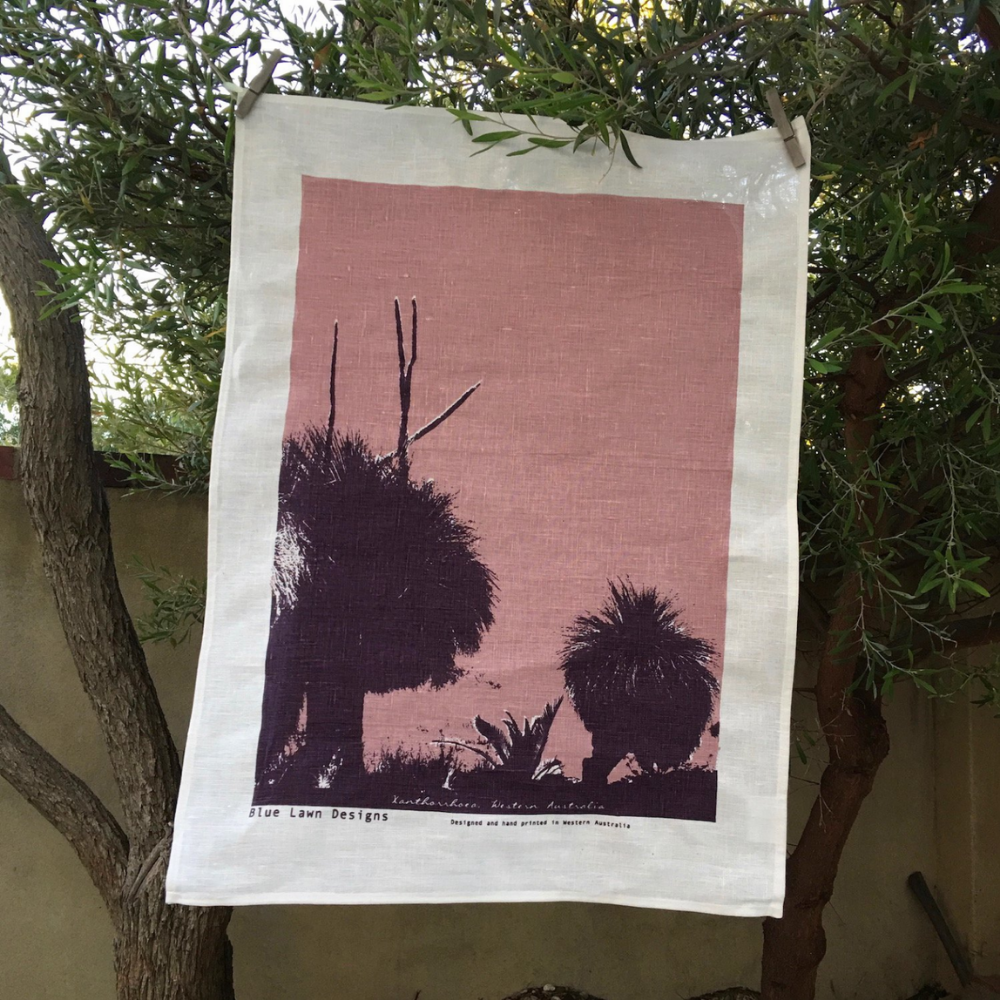 Blue Lawn Tea Towels Grass Trees | Merchants Homewares