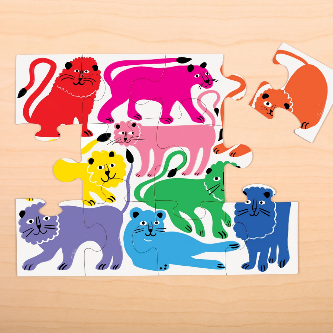 Mud Puppy 12pc Puzzle Rainbow Roar Lifestyle | Merchants Homewares