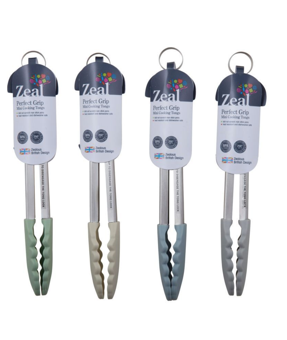 CLASSIC MINI SILICONE TONGS 4 ASST COLOURS MERCHANTS HOMEWARES