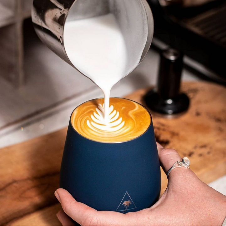 Caye Life Reusable Cup Matte Navy Blue lifestyle | Merchants Homewares