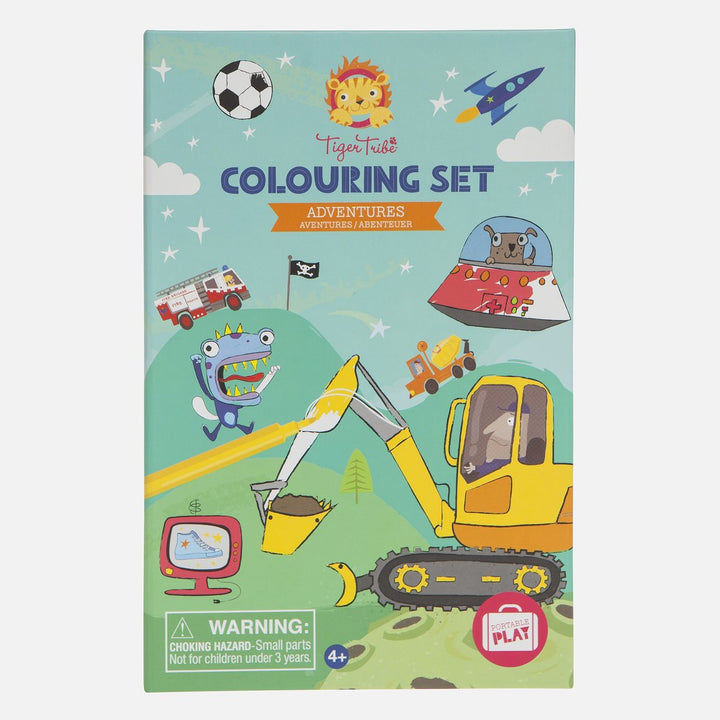 Tiger Tribe Colouring Set - Aventures Merchants Homewares