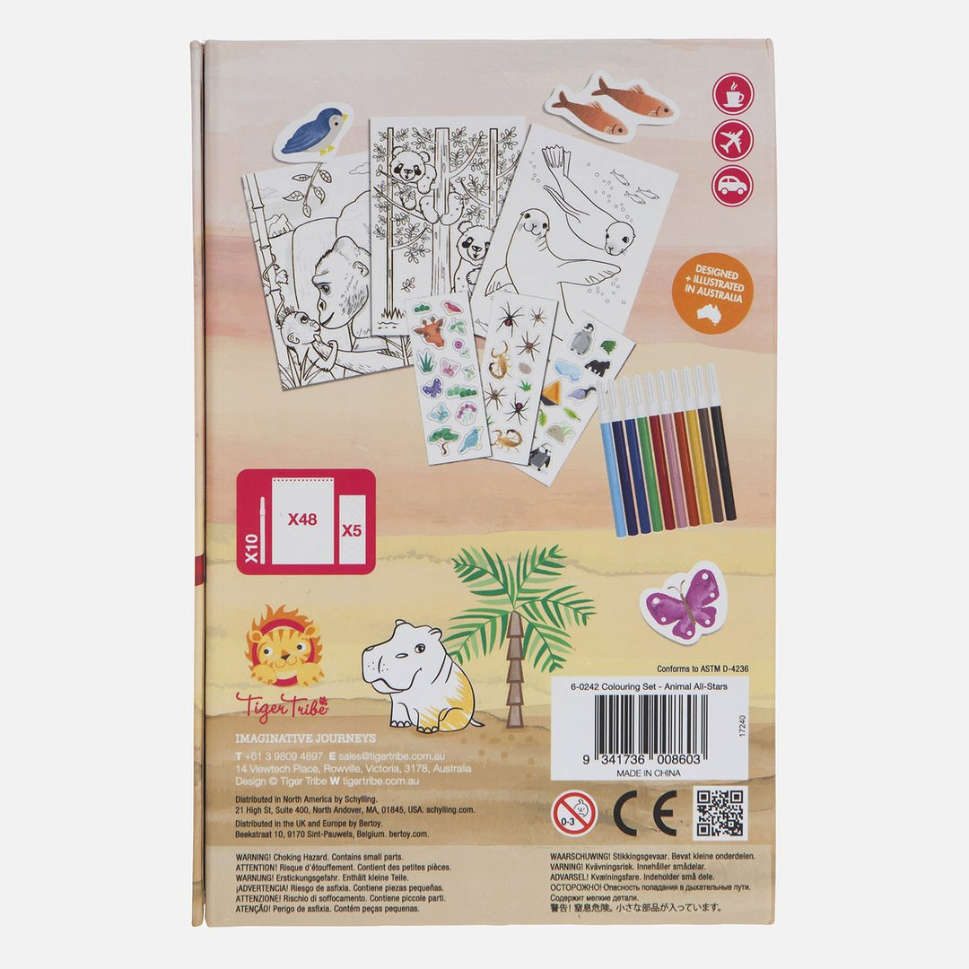 Tiger Tribe Colouring Set - Animal All-Stars Merchants Homewares