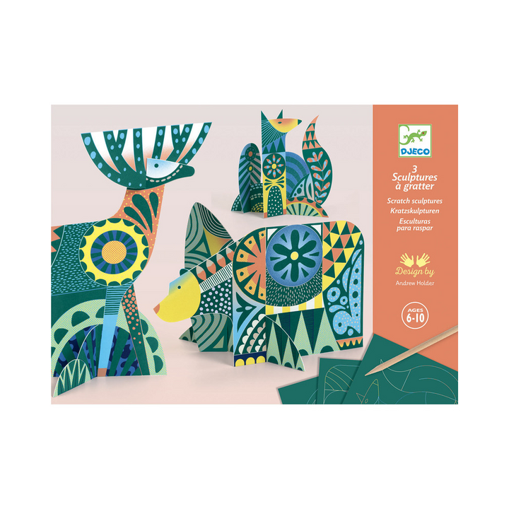 Djeco Animal Fold Scratch Cards | Merchants Homewares