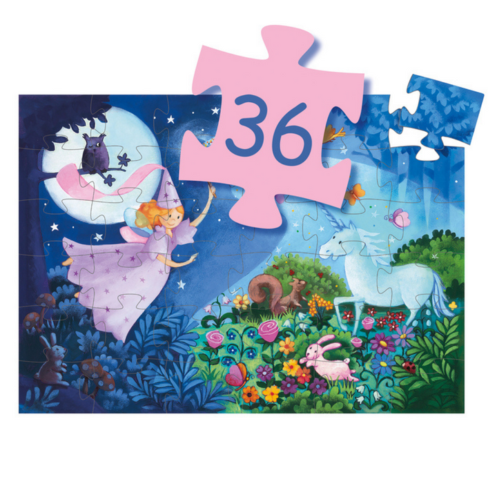 Djeco Fairy and Unicorn 36 Piece Puzzle | Merchants Homewares