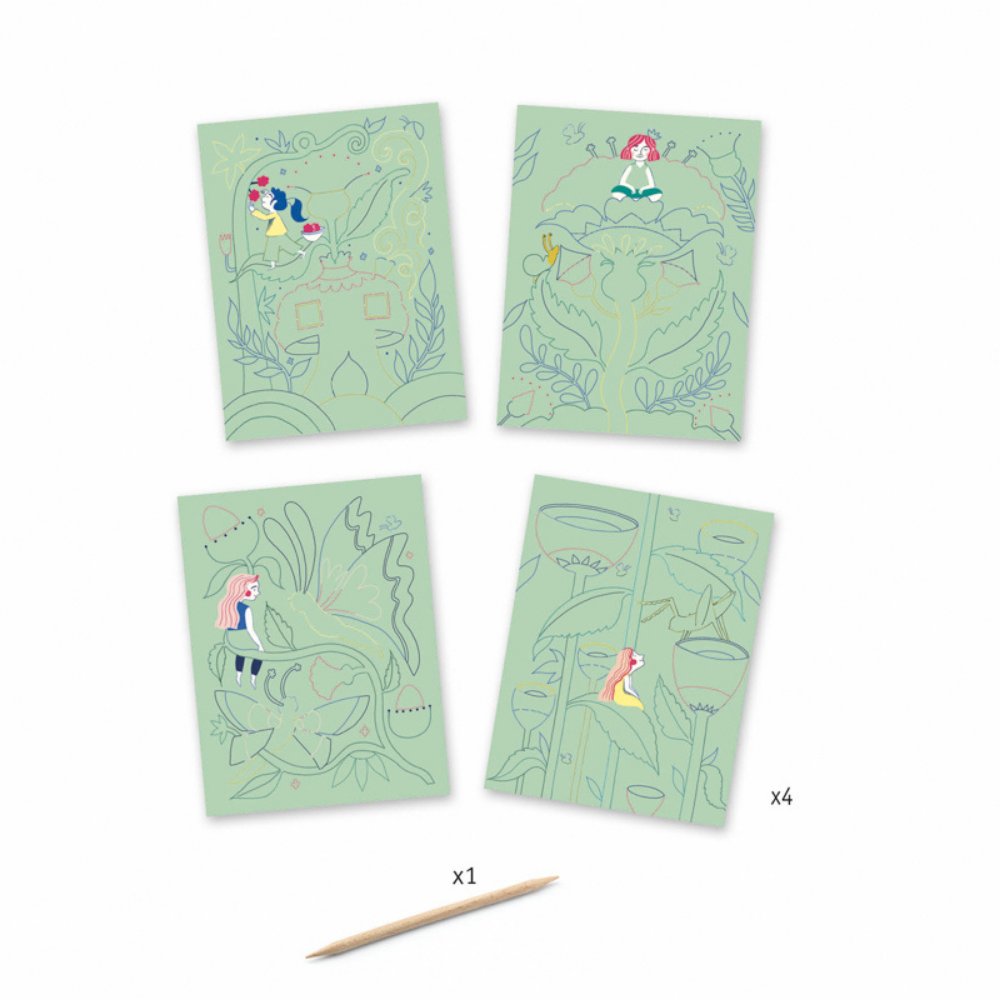Djeco Fantasy Garden Scratch Cards | Merchants Homewares
