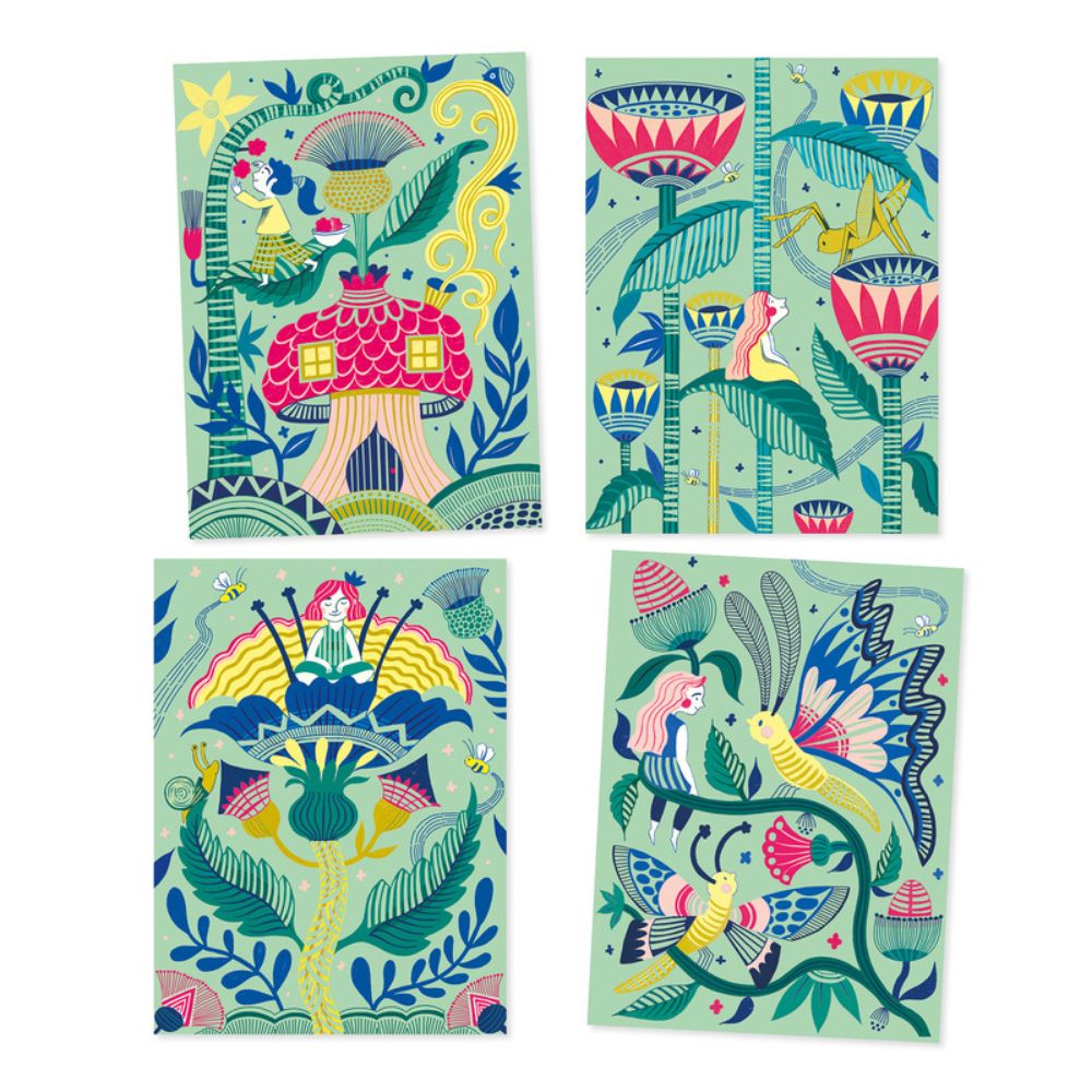 Djeco Fantasy Garden Scratch Cards | Merchants Homewares