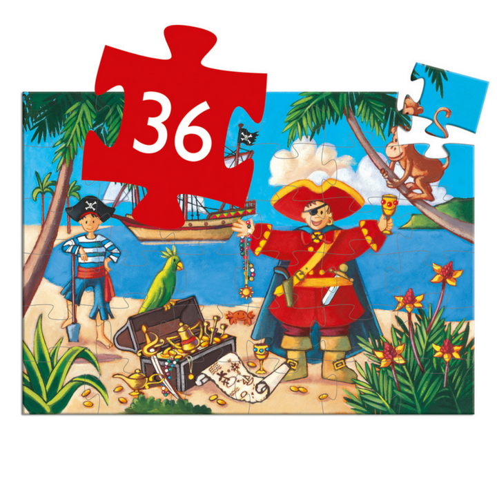 Djeco Pirate and Treasure 36 Piece Puzzle | Merchants Homewares