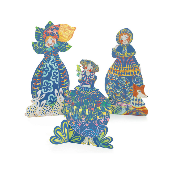 Djeco Pretty Dresses Sculpture Scratch Cards | Merchants Homewares