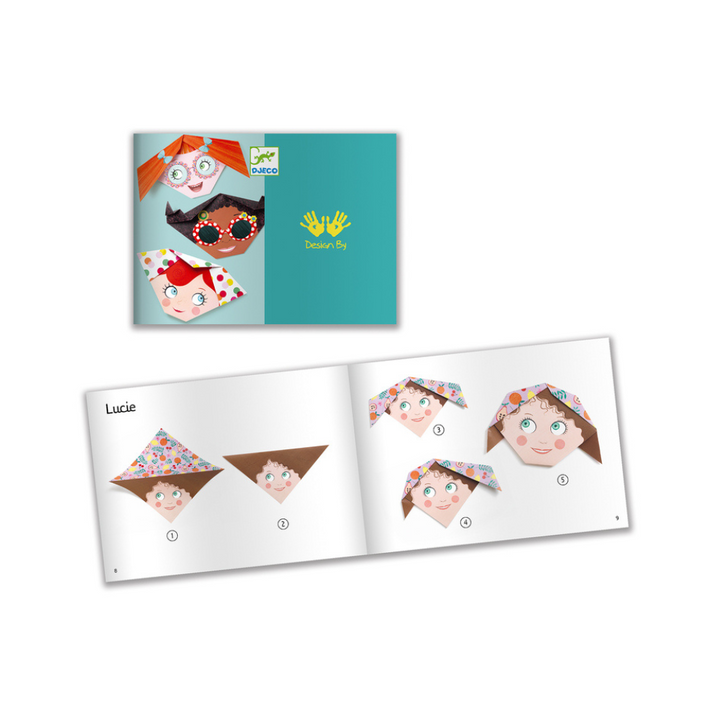 Djeco Pretty Faces Origami Instruction Book | Merchants Homewares