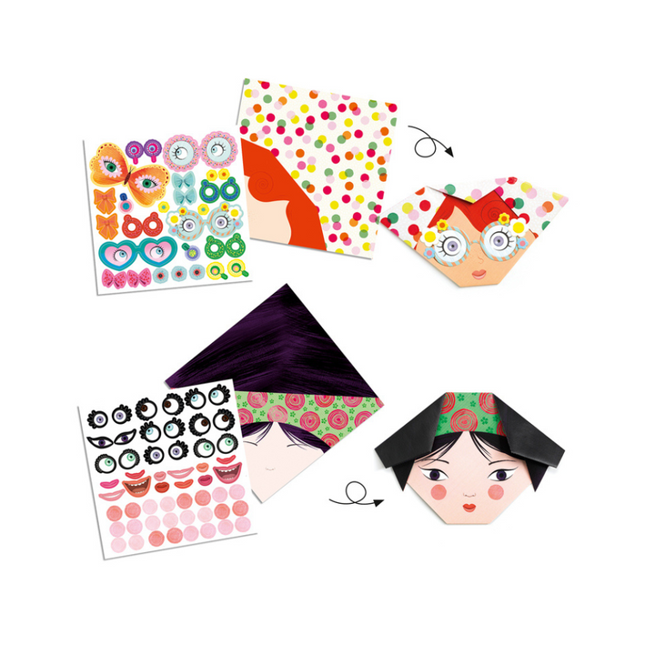 Djeco Pretty Faces Origami | Merchants Homewares