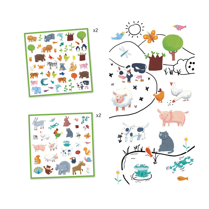 Djeco | Animal Stickers | Open | Merchant Homewares