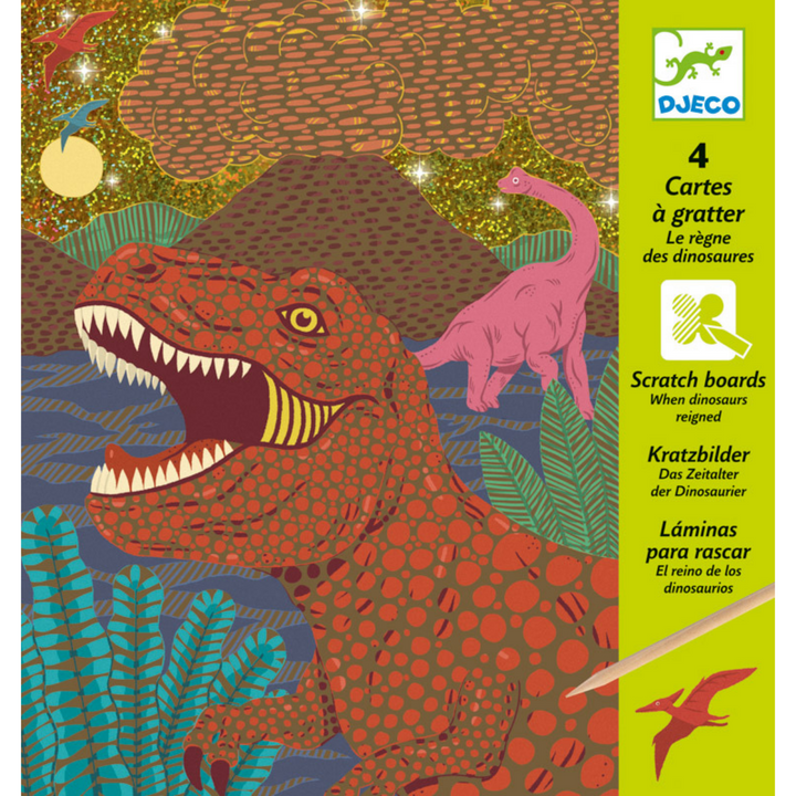 Djeco | When Dinosaurs Reigned Scratch Cards | merchant Homewares