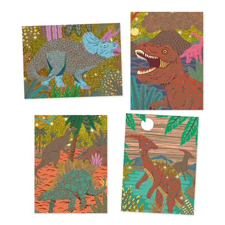 Djeco | When Dinosaurs Reigned Scratch Cards | Open | Merchant Homewares