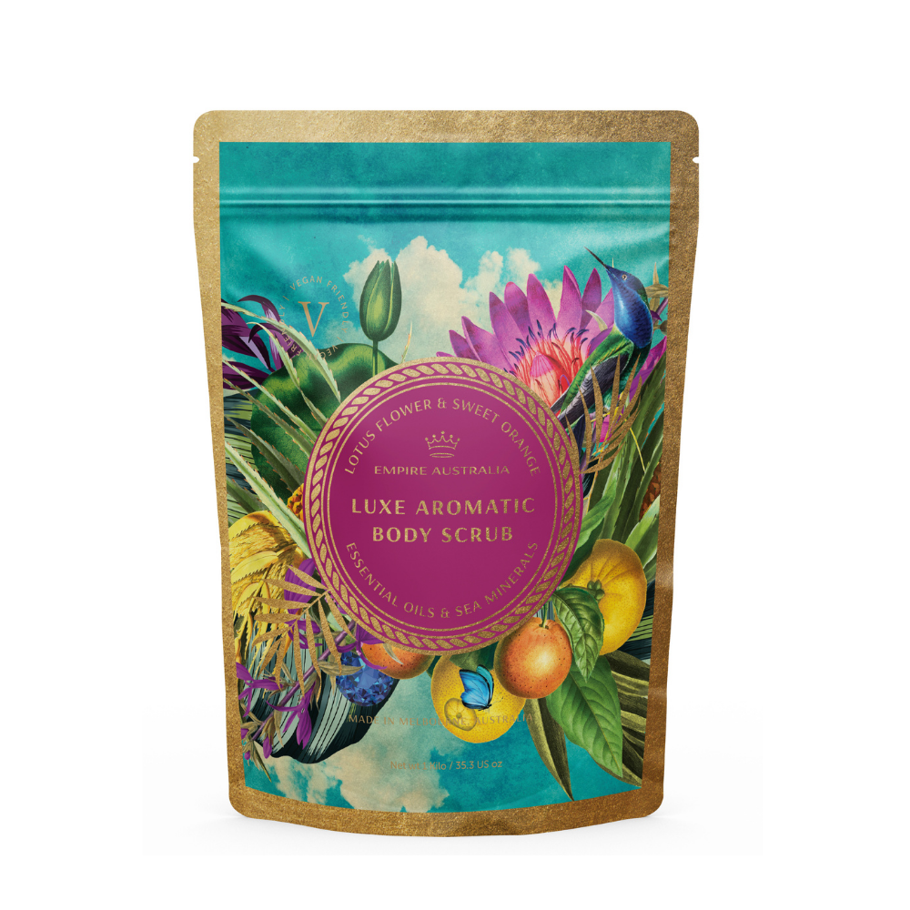 Empire Sapphire Coast Lotus Flower &  Sweet Orange Body Scrub | Merchants Homewares