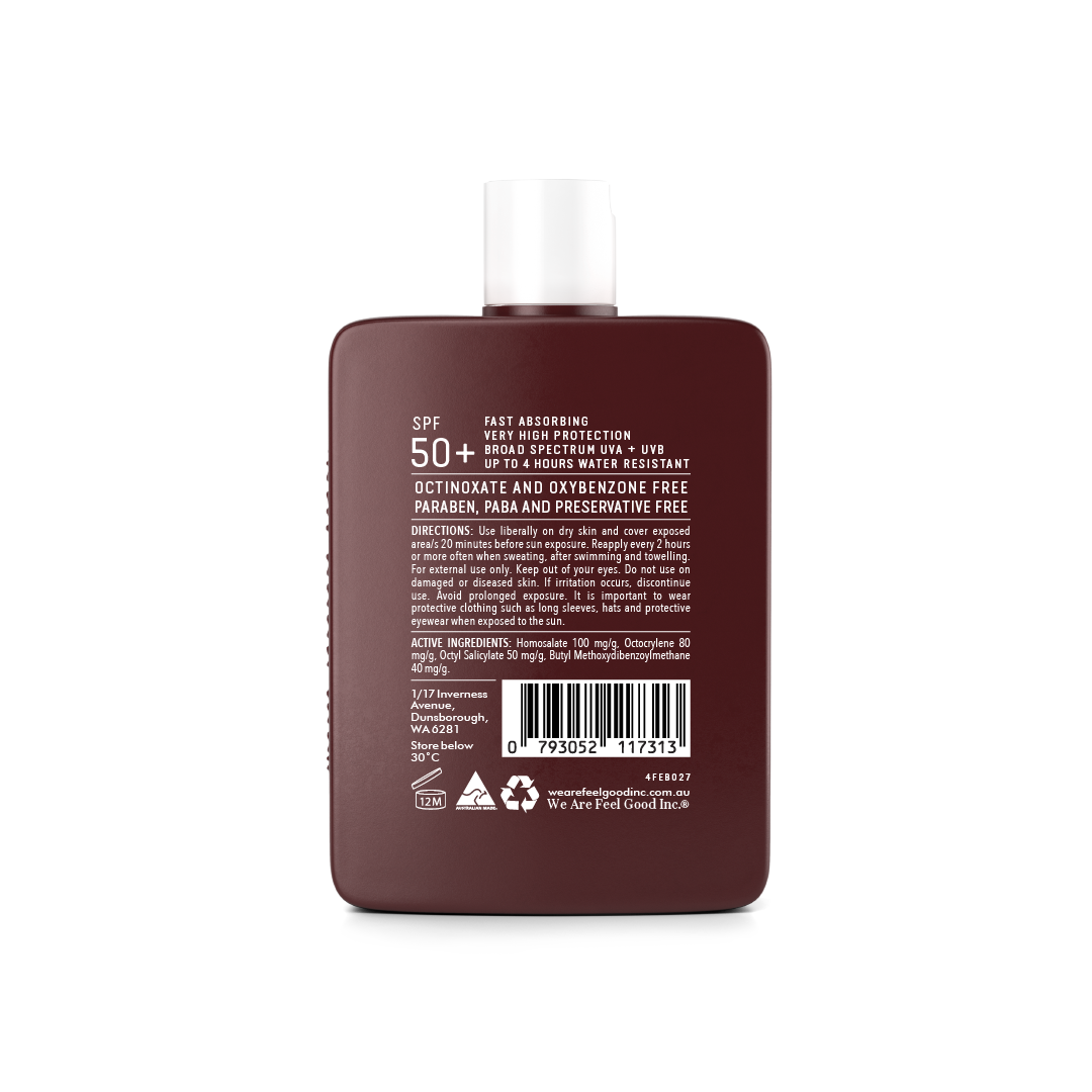 Feel Good Inc Coconut Sunscreen 200ml Back | Merchants Homewares