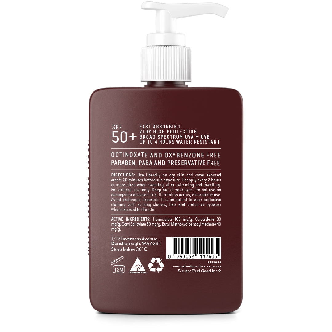 Feel Good Inc Coconut Sunscreen 400ml Back | Merchants Homewares