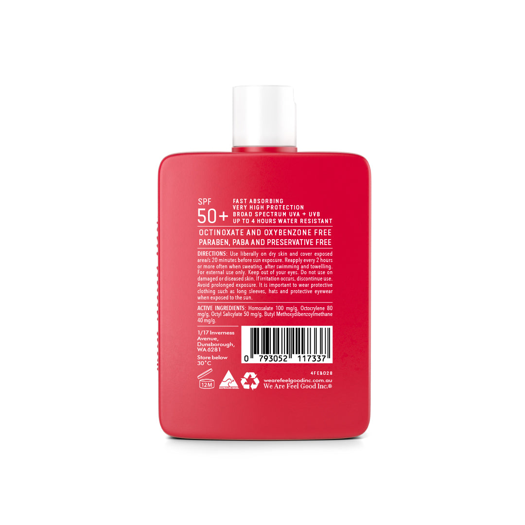 Feel Good Inc Signature Sunscreen 200ml back | Merchants Homewares