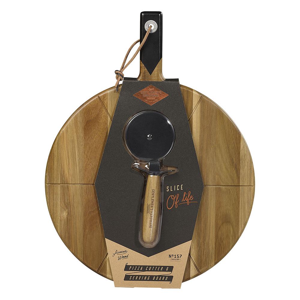 Gentlemen's Hardware Pizza Cutter & Serving Board Merchants Homewares