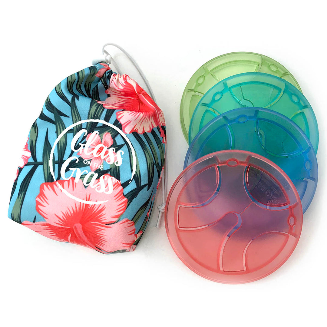Glass on the Grass Blue Hibiscus | Merchant Homewares