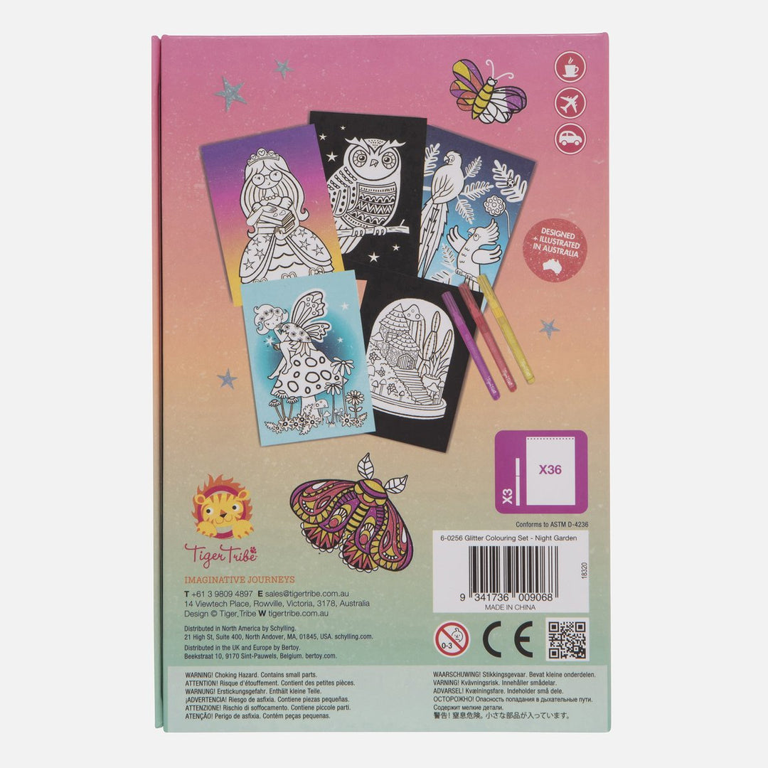 Tiger Tribe Glitter Colouring Set - Night Garden