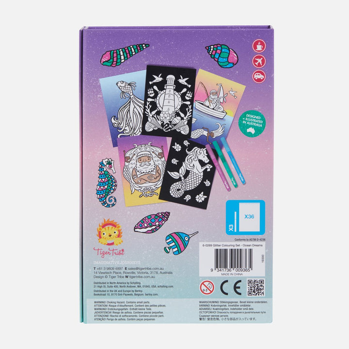 Tiger Tribe Glitter Colouring Set - Ocean Dreams Merchants homewares