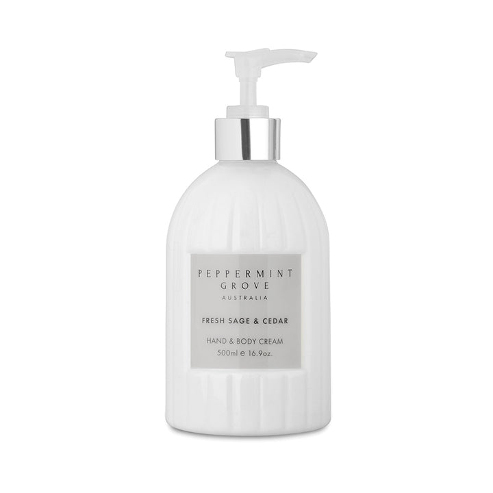 Hand & Body Cream 500ml Fresh Sage & Cedar | Merchants Homewares