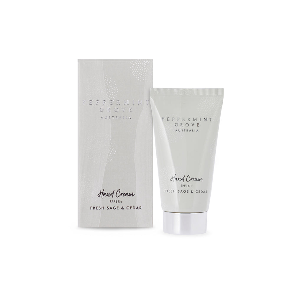Peppermint Grove Hand Cream Tube Fresh Sage and Cedar | Merchant Homewares