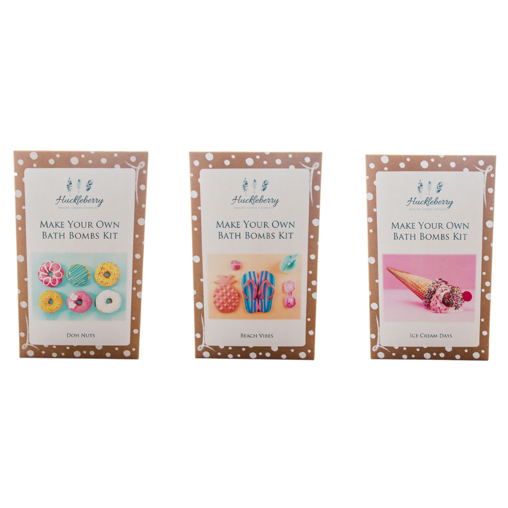 Huckleberry Bath Bomb Doh Nuts, Beach Vibes and Ice Cream Days Trio | Merchants Homewares