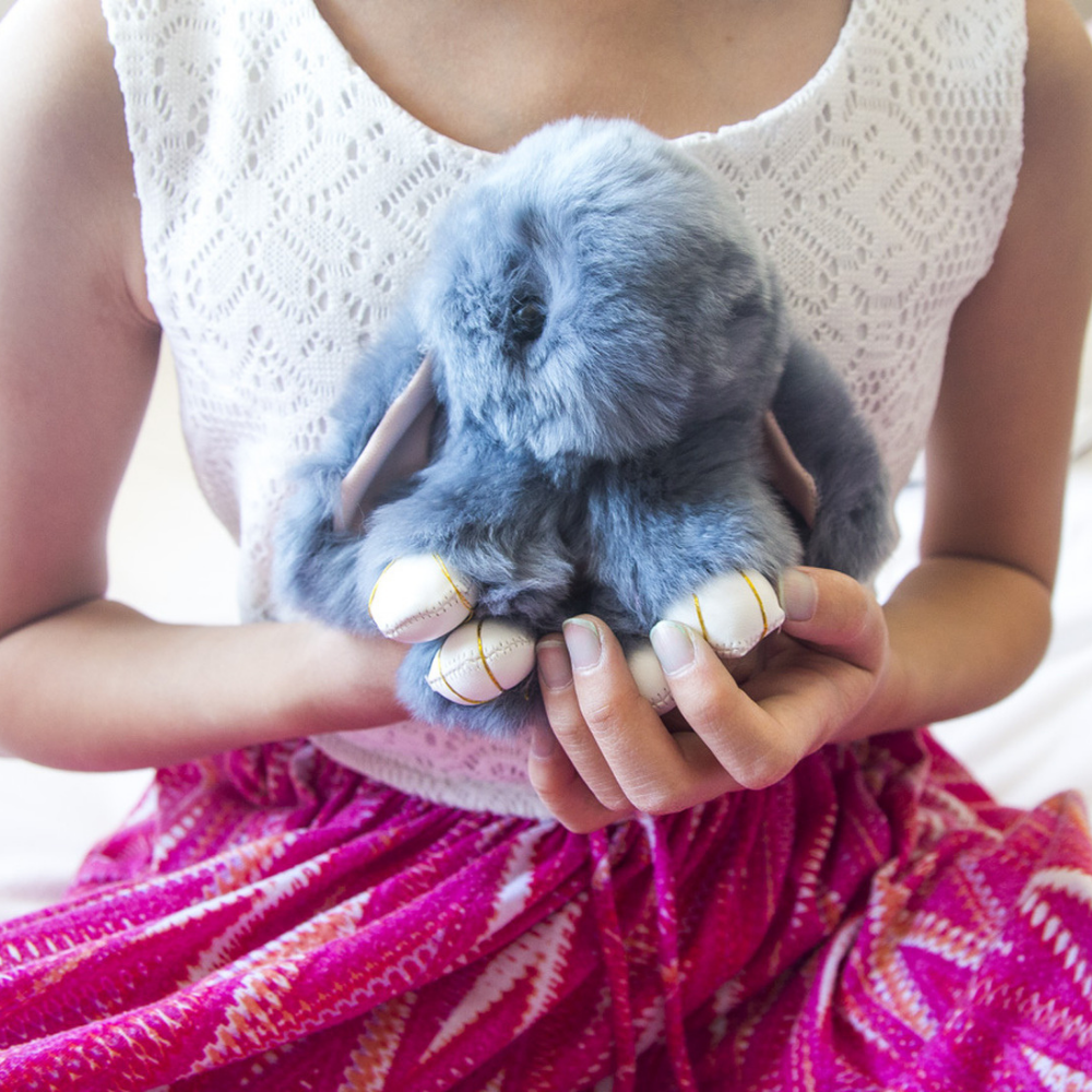 Huckleberry Bunny Bag Charm Grey Lifestyle | Merchants Homewares