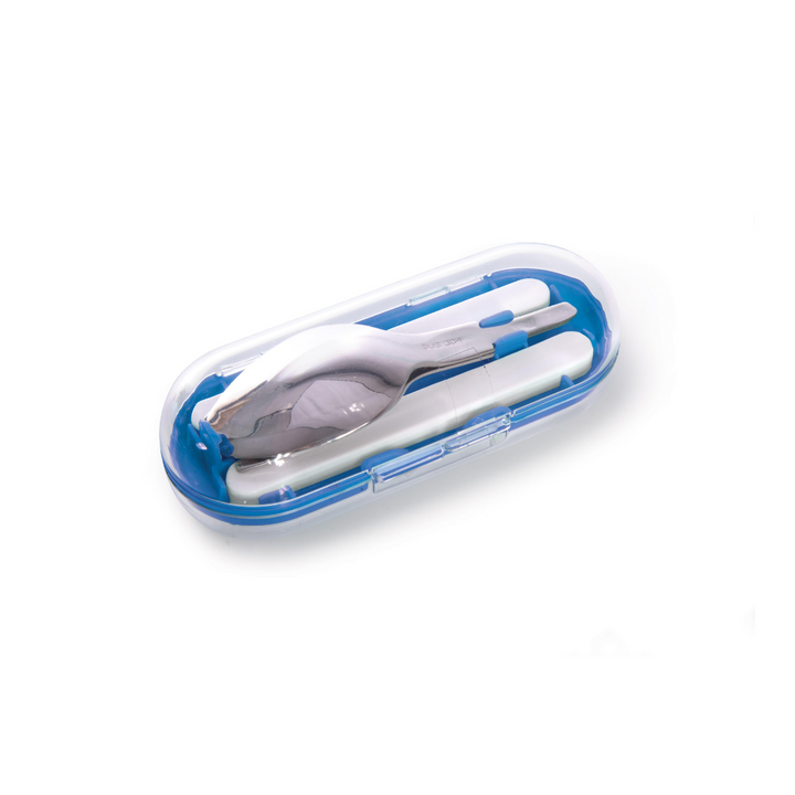 IS Albi For The Earth Collapsible Cutlery Set Blue | Merchants Homewares