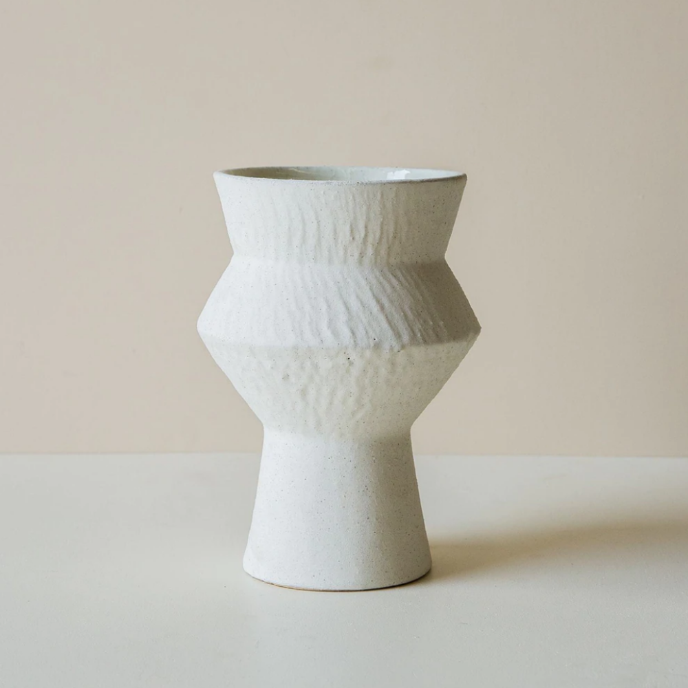 Indigo Love Larson Vase Off White Large | Merchants Homewares
