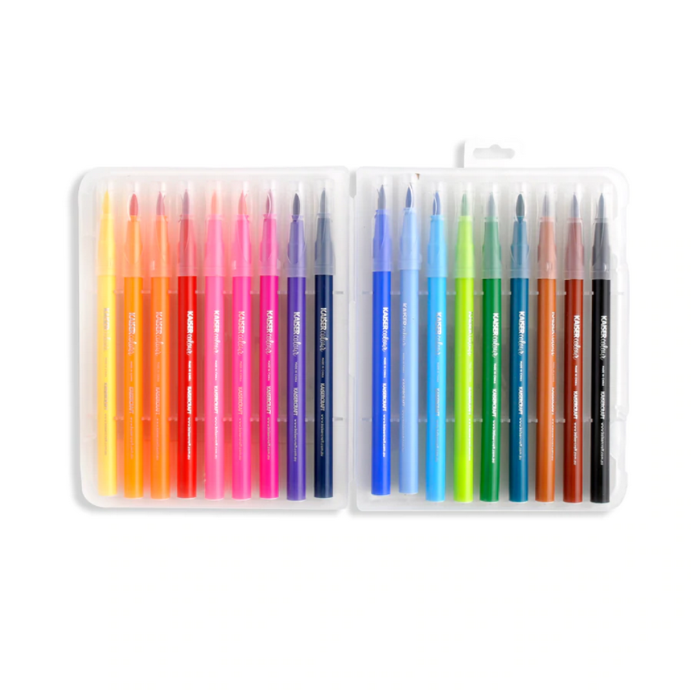 Kaiser Craft Brush Tip Markers 18 Pack Open | Merchants Homewares