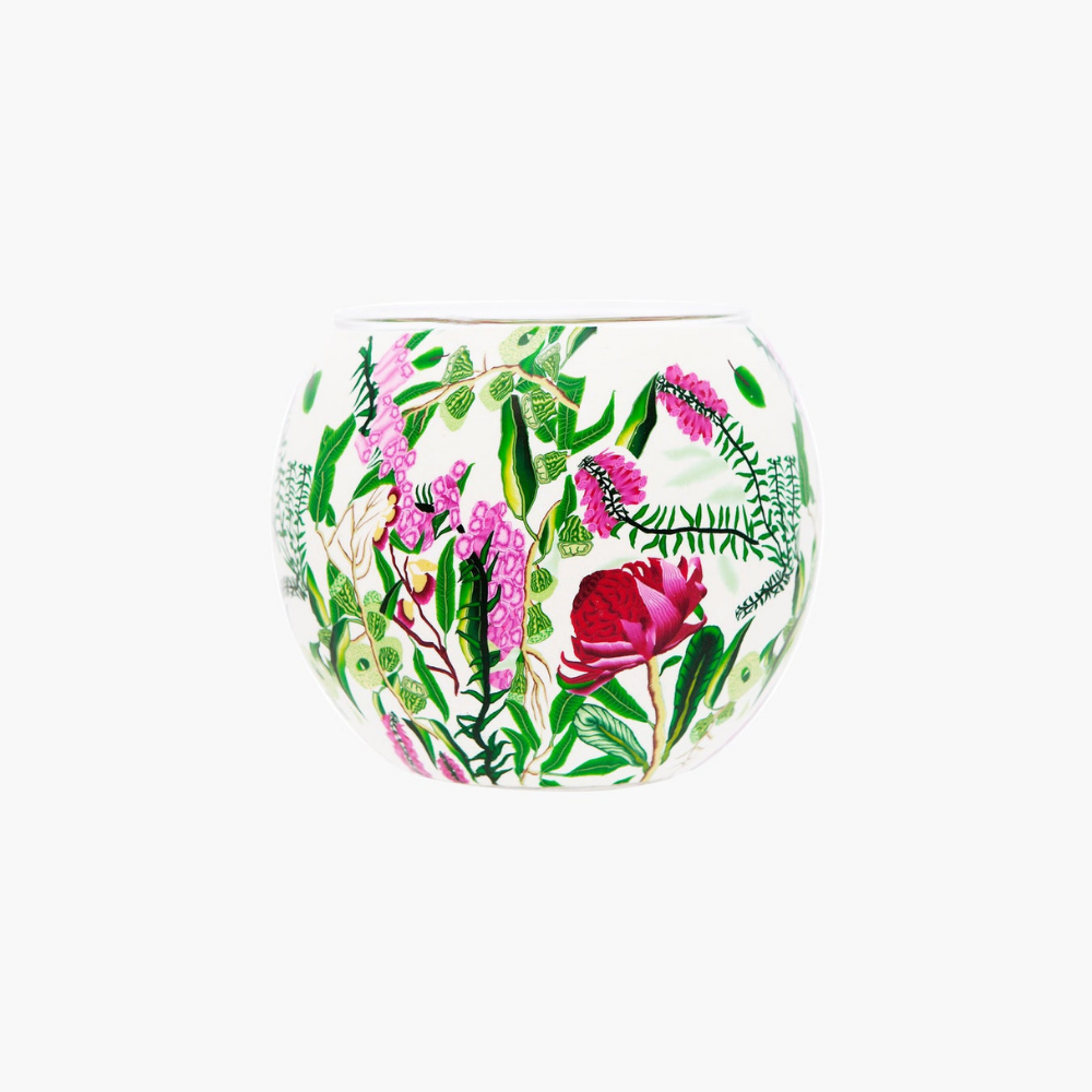 Koh Living Tea Light Candle Holder Waratah open | Merchant Homewares