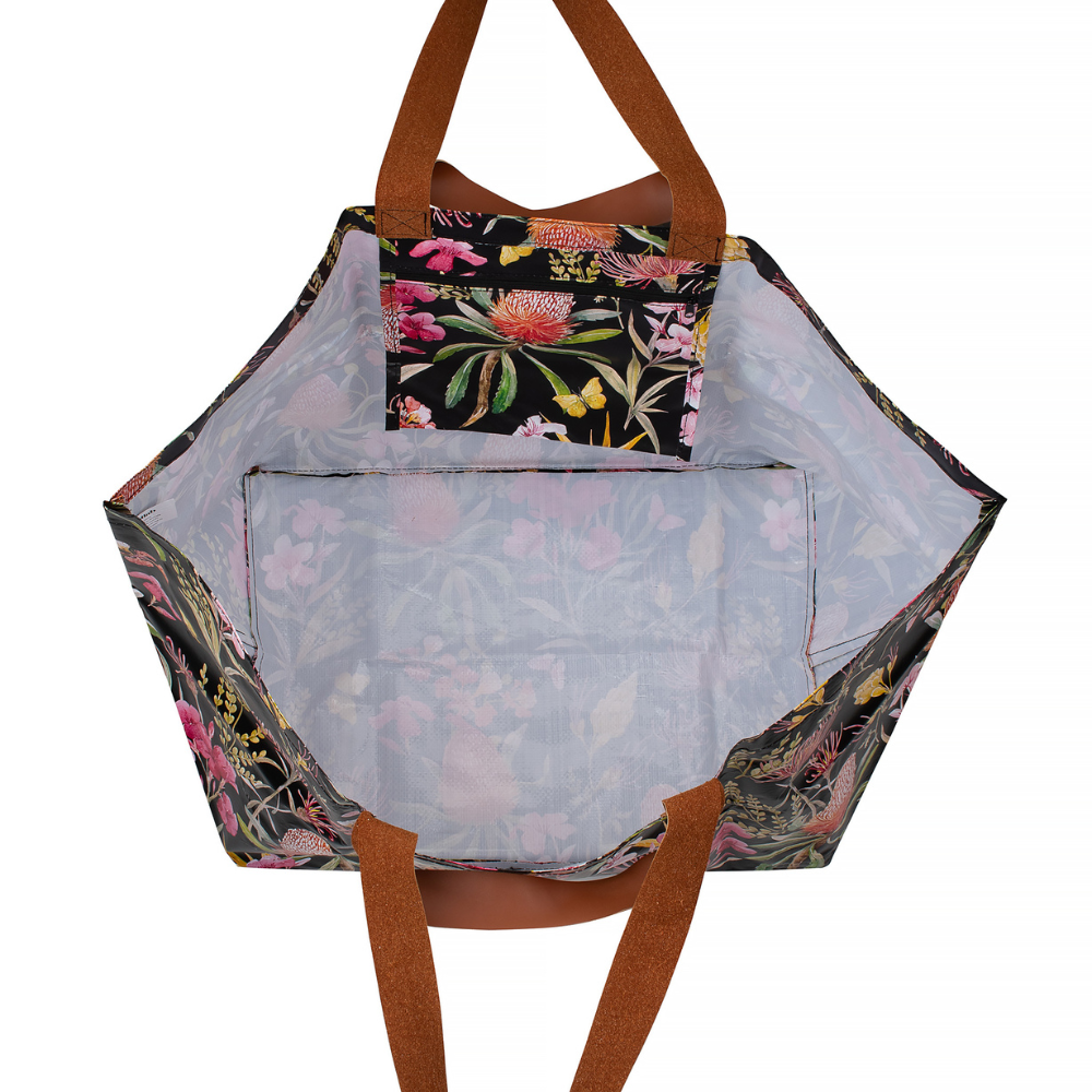Kollab Beach Bag Bottlebrush Open | Merchants Homewares