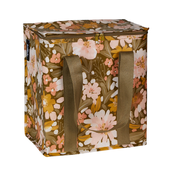 Kollab Cooler Bag Khaki Floral | Merchants Homewares