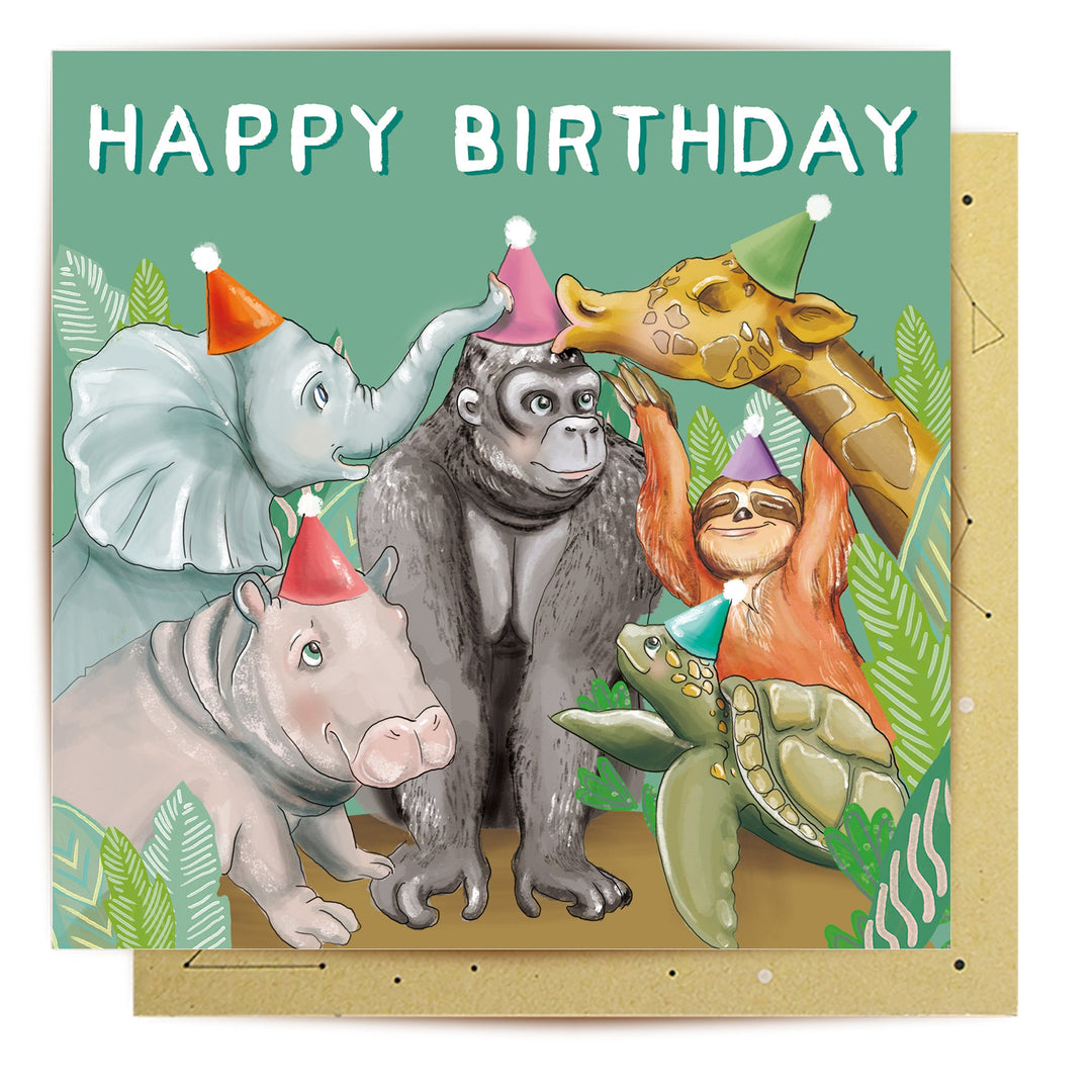 La La Land Jungle Birthday Mini Card | Merchant Homewares